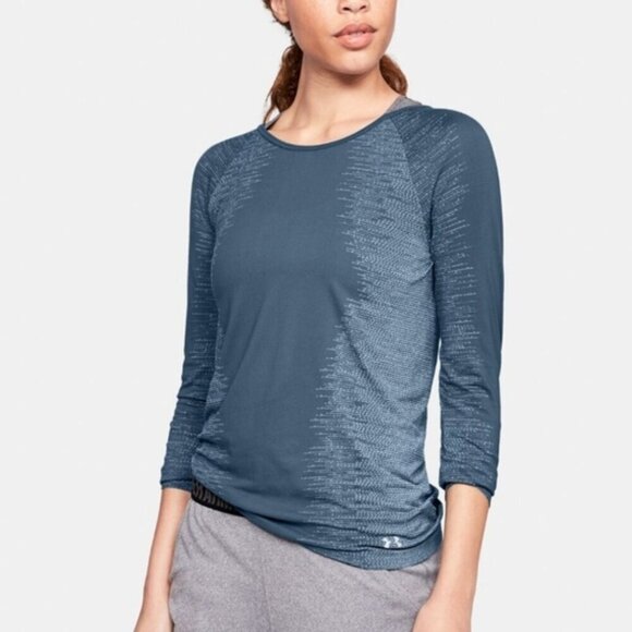Under Armour Vanish Seamless UBack Long Sleeve Halogen/Static Blue Size XL - Picture 1 of 6